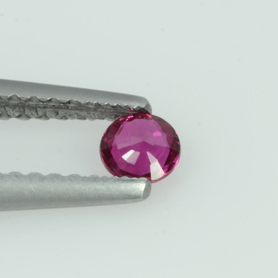 3.7 mm  Natural Burma Ruby Loose Gemstone Round Cut