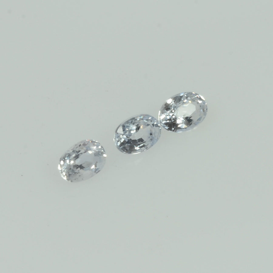 Natural white Sapphire Loose Gemstone Oval Cut