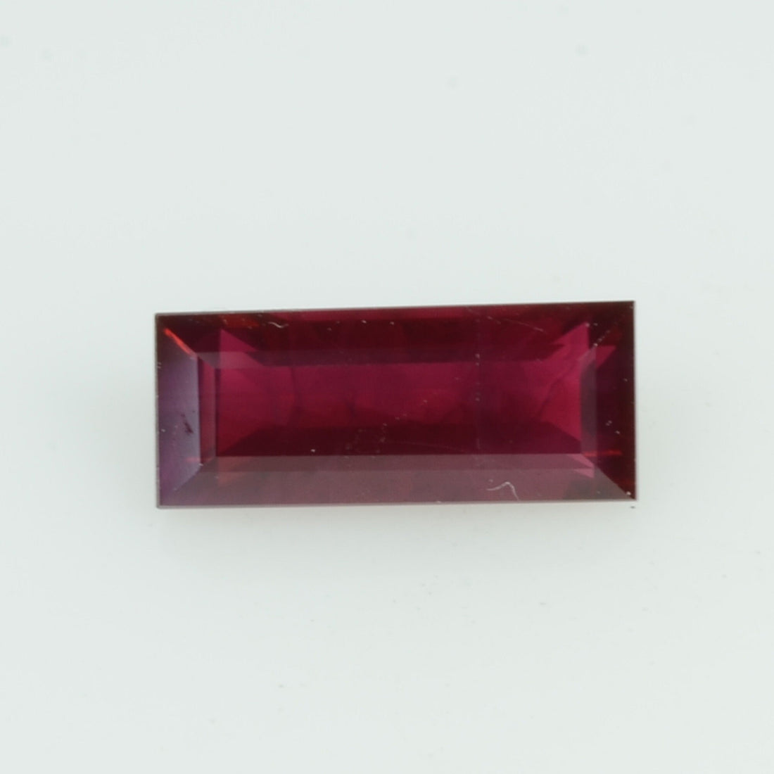 0.74 Cts Natural Burma Ruby Loose Gemstone Baguette Cut