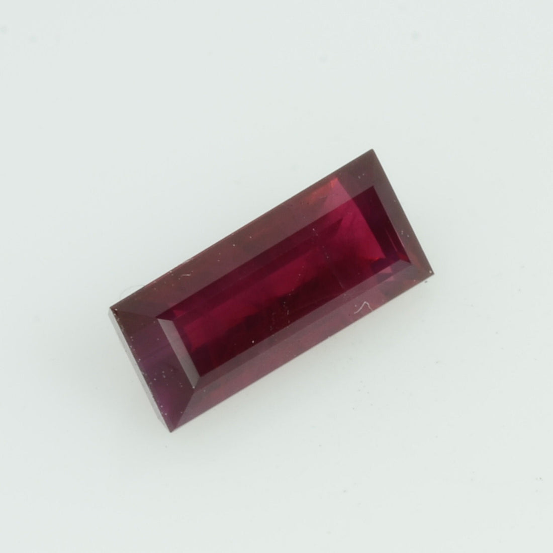 0.74 Cts Natural Burma Ruby Loose Gemstone Baguette Cut