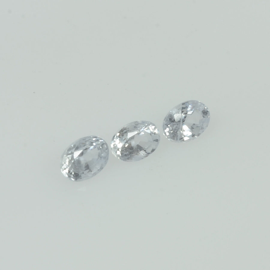 Natural white Sapphire Loose Gemstone VS Quality Oval Cut