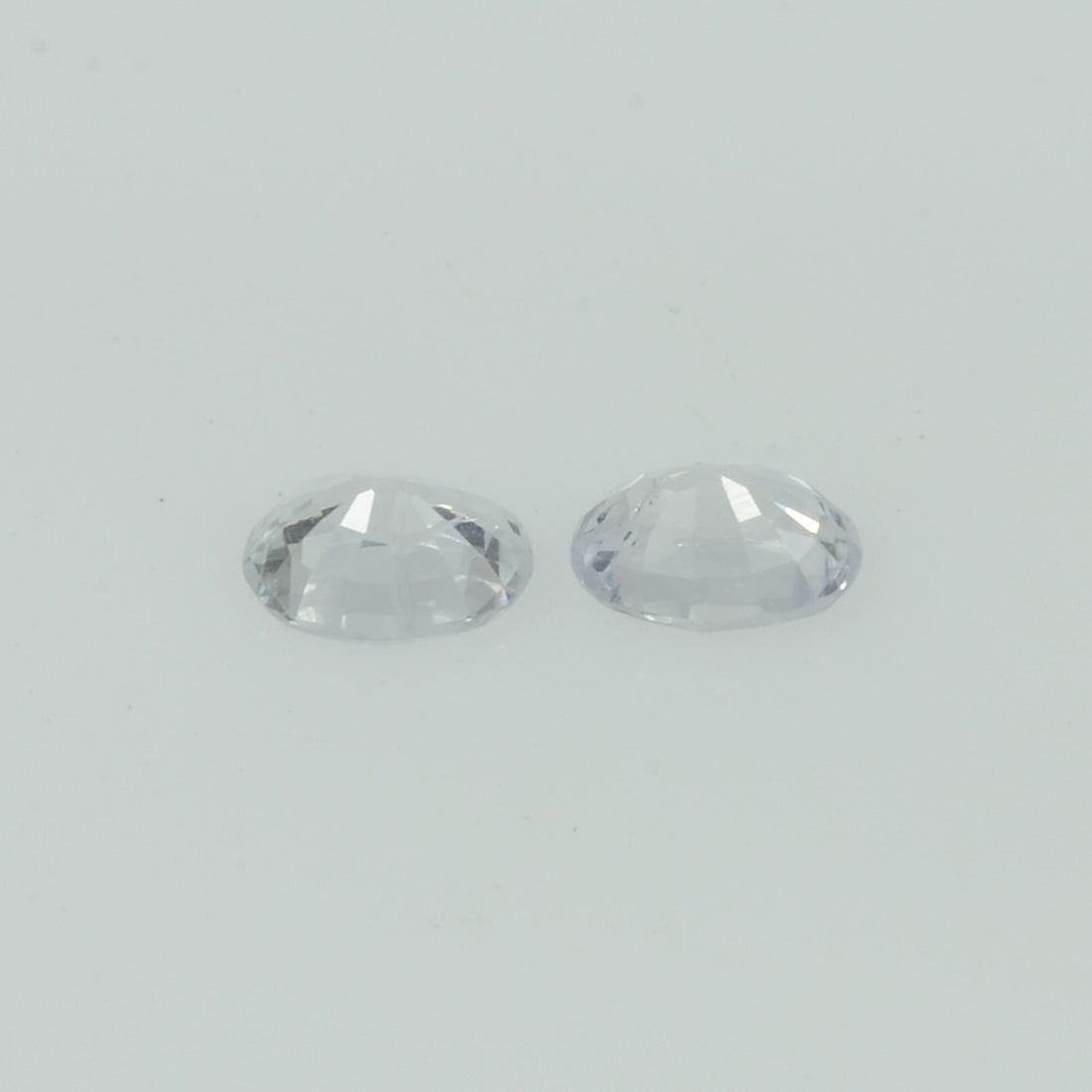 4x3 mm Lot Natural white Sapphire Loose Gemstone VS Quality Oval Cut