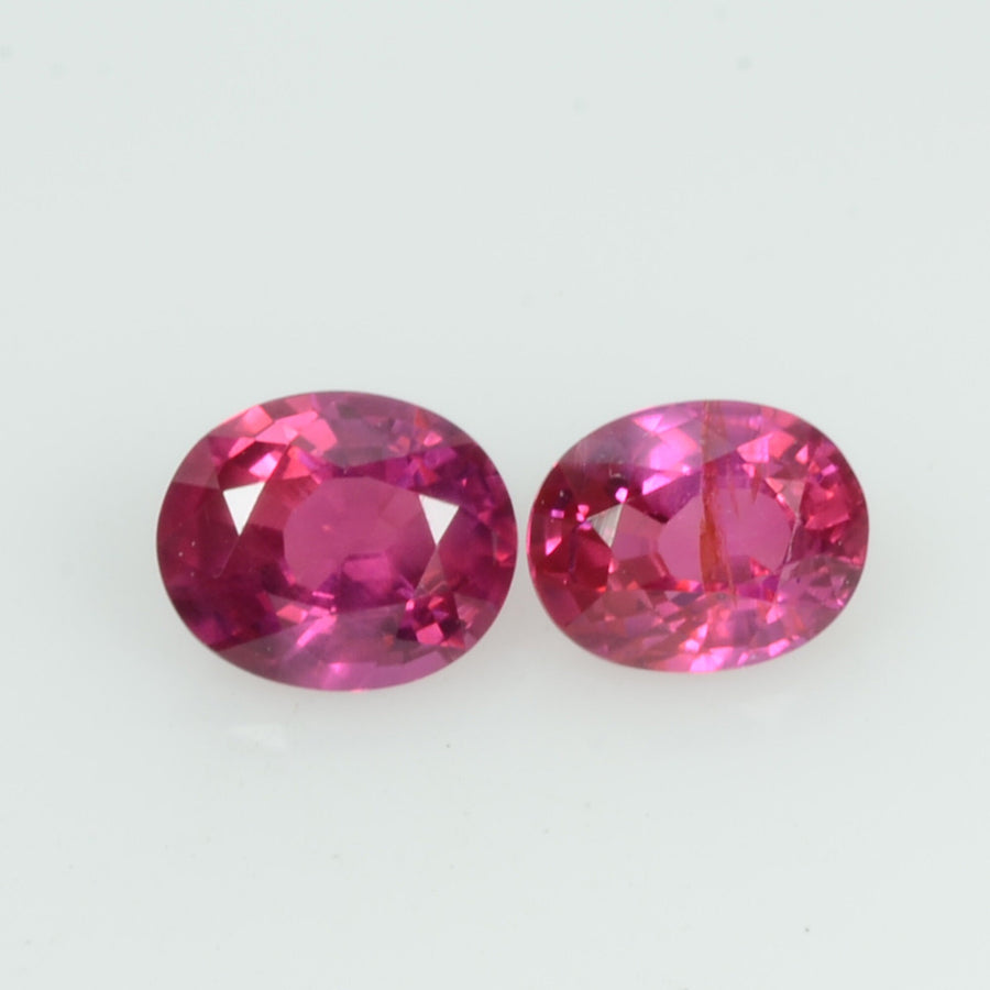 5x4 mm Natural Burma Ruby Loose Gemstone Oval Cut