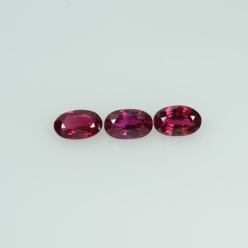 5x3 mm Natural Burma Ruby Loose Gemstone Oval Cut