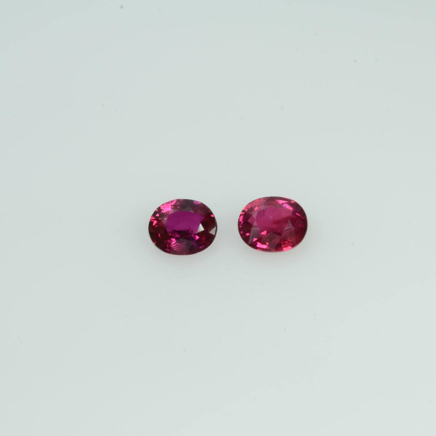 4x3 mm Natural Burma Ruby Loose Gemstone Oval Cut