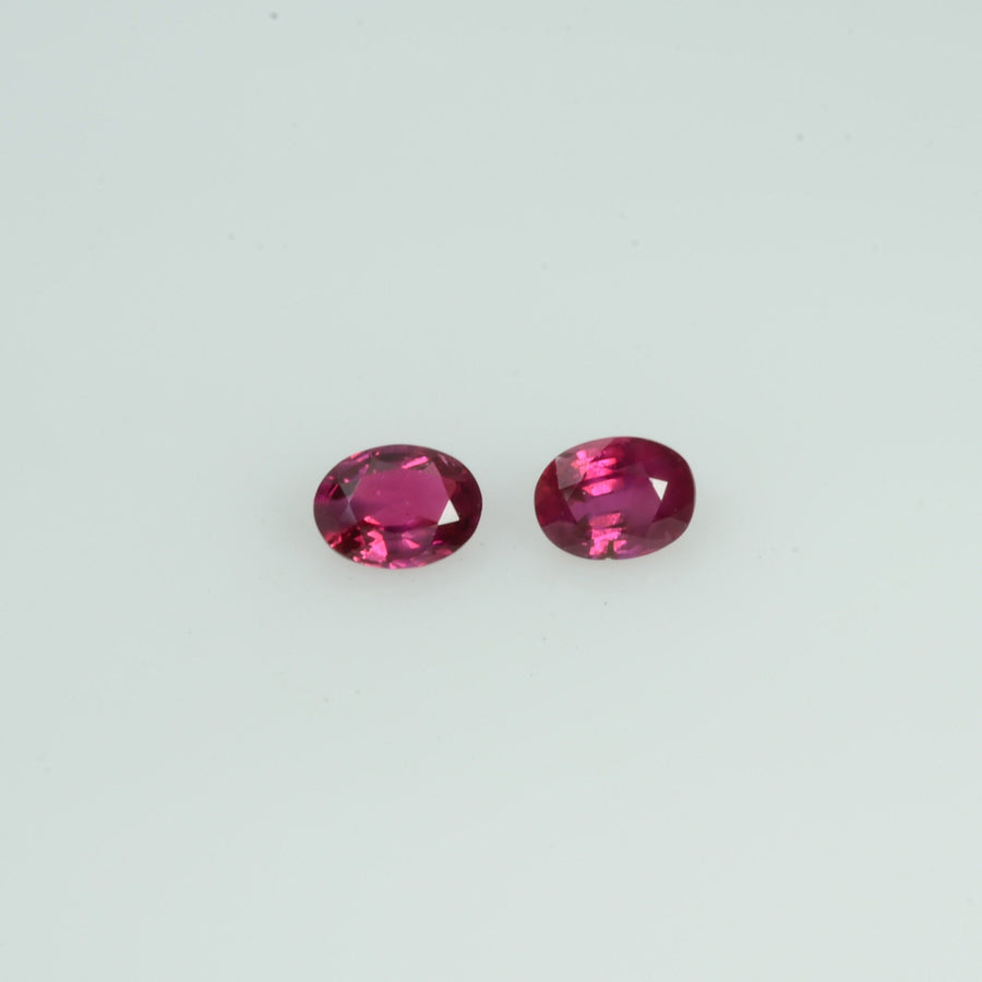 4x3 mm Natural Burma Ruby Loose Gemstone Oval Cut