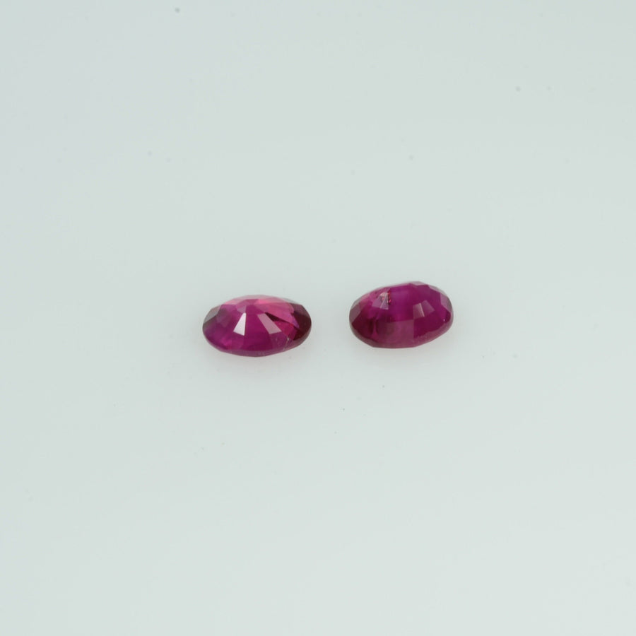 4x3 mm Natural Burma Ruby Loose Gemstone Oval Cut