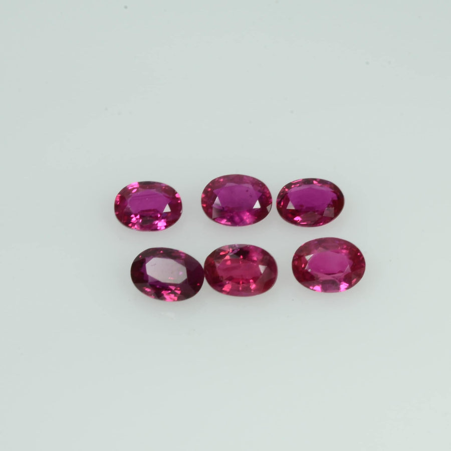 4x3 mm Natural Burma Ruby Loose Gemstone Oval Cut