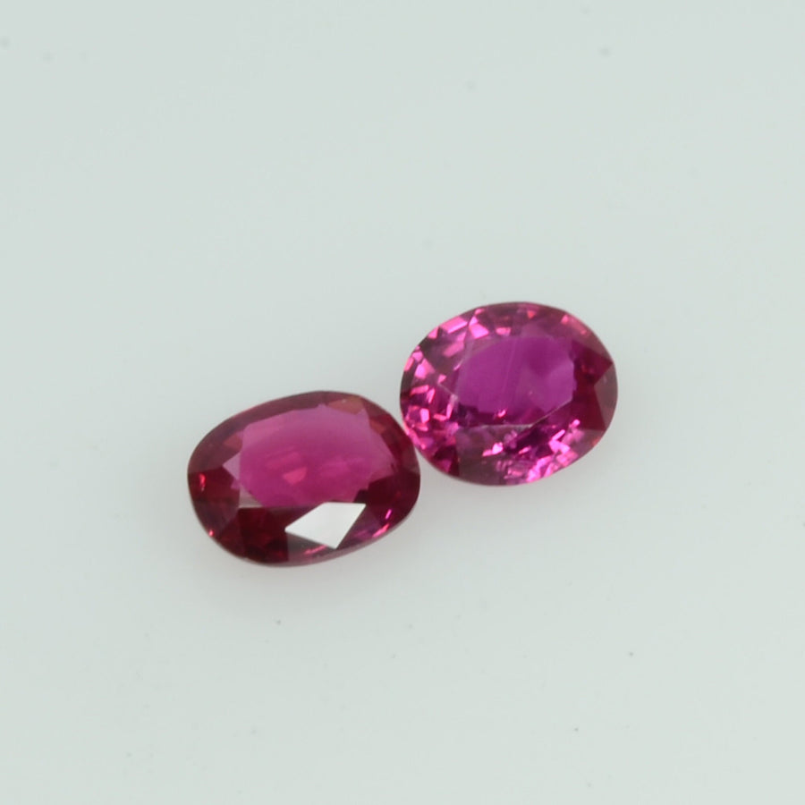 4x3 mm Natural Burma Ruby Loose Gemstone Oval Cut