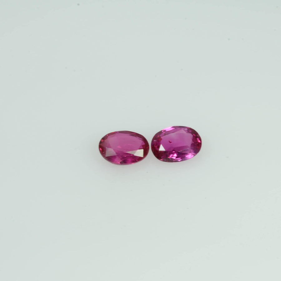 4.5x3 mm Natural Burma Ruby Loose Gemstone Oval Cut