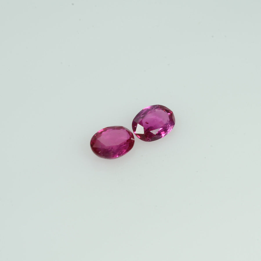 4.5x3 mm Natural Burma Ruby Loose Gemstone Oval Cut