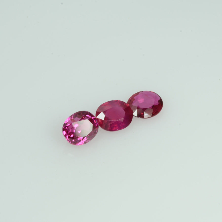 4x3.5  mm  Natural Burma Ruby Loose Gemstone Oval Cut