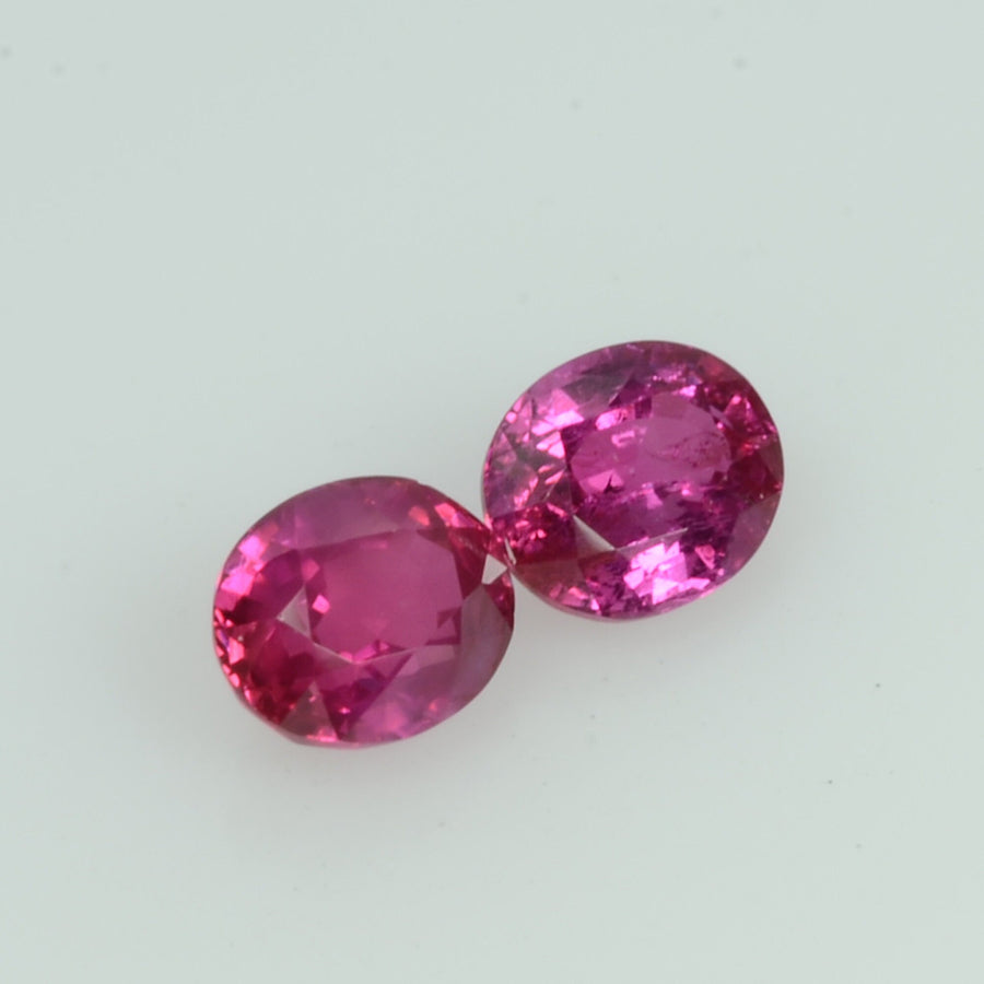 4.5x3.7mm Natural Burma Ruby Loose Gemstone Oval Cut