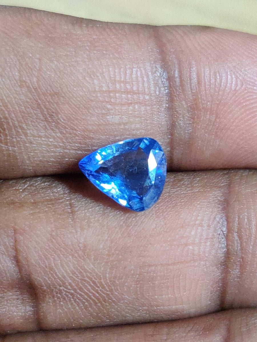 2.58 cts Unheated Natural Blue Sapphire Loose Gemstone Pear Cut