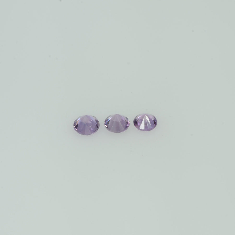 2-3.0 mm Natural Lavender Purple Sapphire Loose Gemstone Cleanish Quality Round Diamond Cut