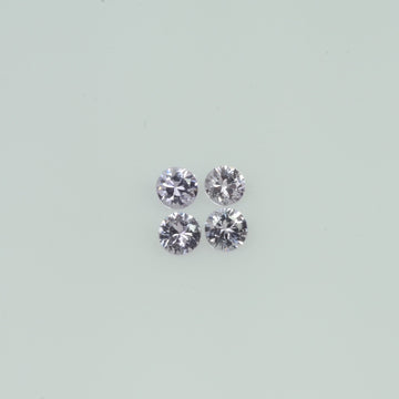 2-4 mm Natural Pastel Purple Sapphire Loose Gemstone Round Diamond Cut Cleanish Quality