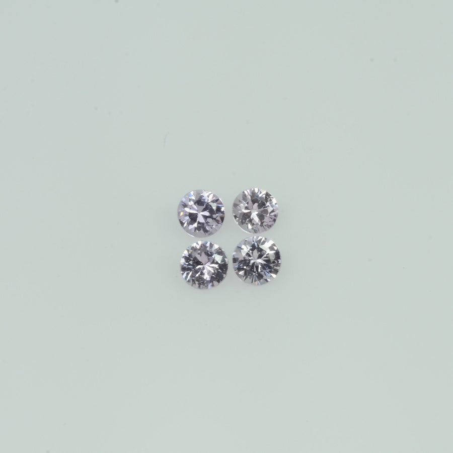 2-4 mm Natural Pastel Purple Sapphire Loose Gemstone Round Diamond Cut Cleanish Quality