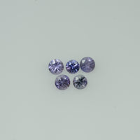 3.0-3.5 mm Natural Lavender Purple Sapphire Loose Gemstone Round Diamond Cut Vs Quality