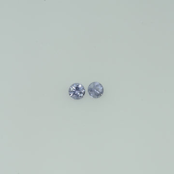 2.5-3.0 mm Natural Lavender Purple Sapphire Loose Gemstone Round Diamond Cut Vs Quality