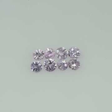 2.5-3.5 mm Natural Purple Pink Sapphire Loose Gemstone Round Diamond Cut Vs Quality A+ Color