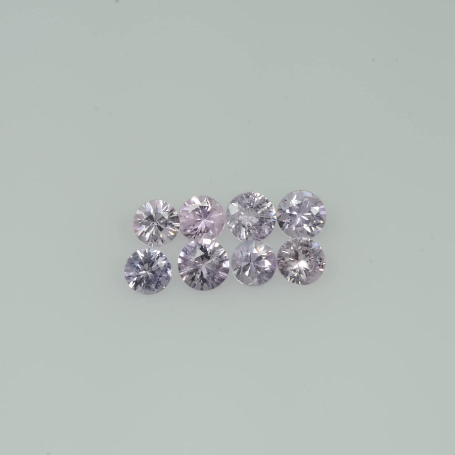 2.5-3.5 mm Natural Purple Pink Sapphire Loose Gemstone Round Diamond Cut Vs Quality A+ Color