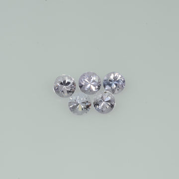 2.5-4.0 mm Natural Purple Pink Sapphire Loose Gemstone Round Diamond Cut Vs Quality