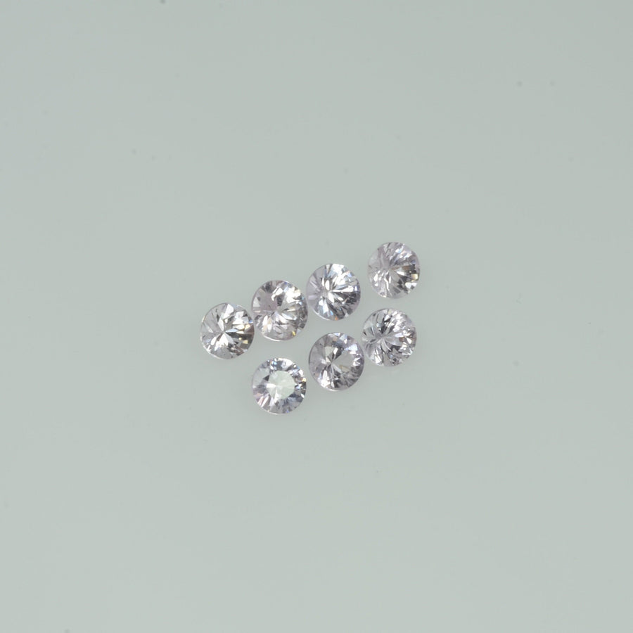 2.5-4.0 mm Natural Pastel Pink Sapphire Loose Gemstone Round Diamond Cut Vs Quality