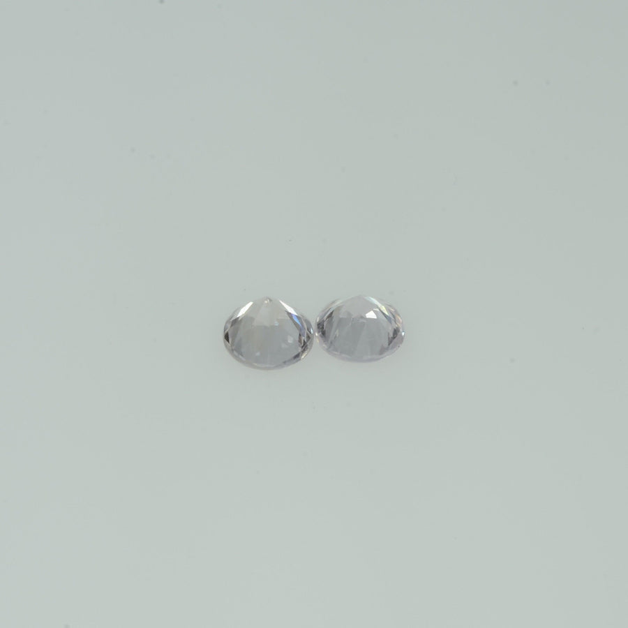 3.5-5.0 mm Natural Yellowish White Sapphire Loose Gemstone Round Diamond Cut Vs Quality