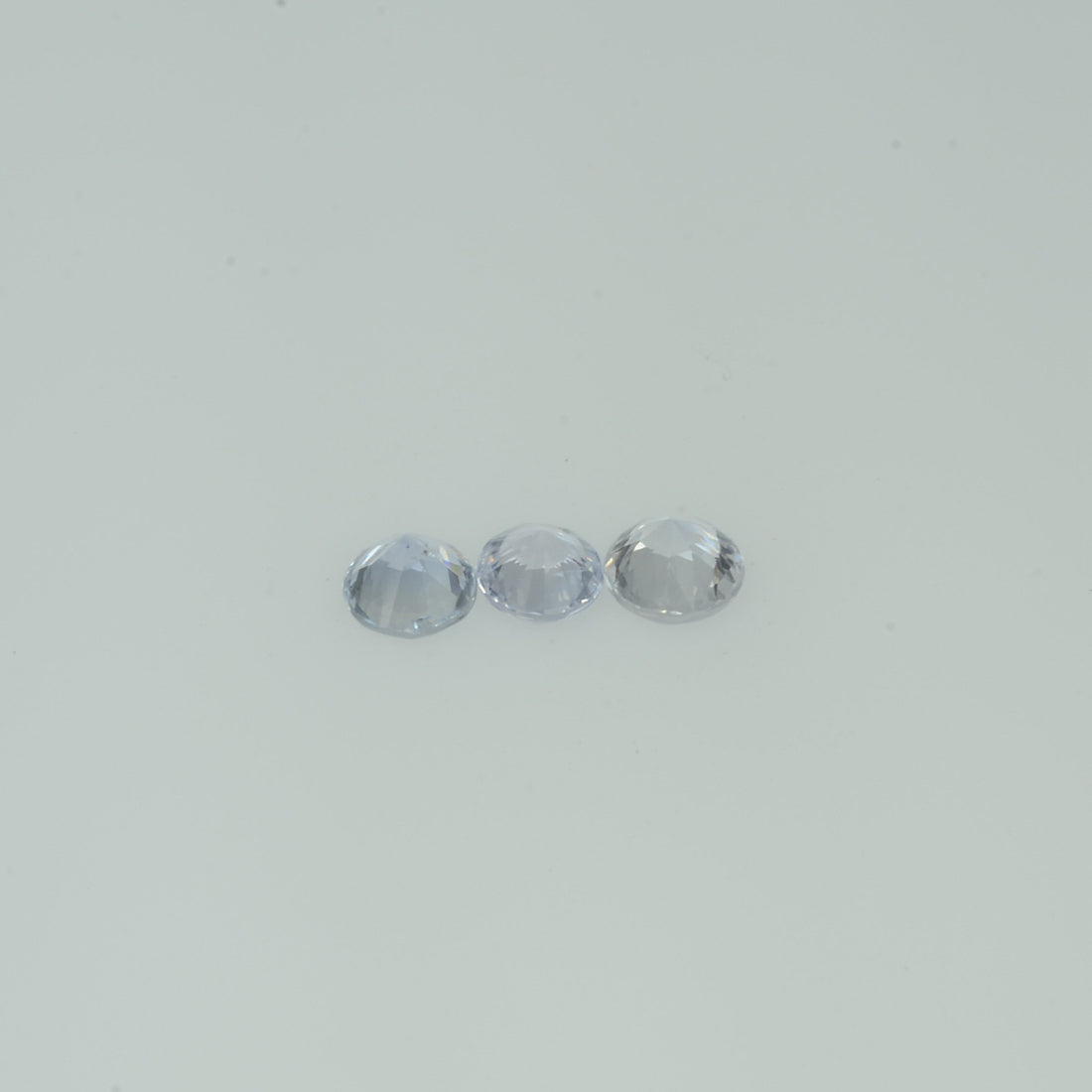 2.0-4.0 mm Natural Whitish Blue Sapphire Loose Vs Quality  Gemstone Round Diamond Cut - Thai Gems Export Ltd.