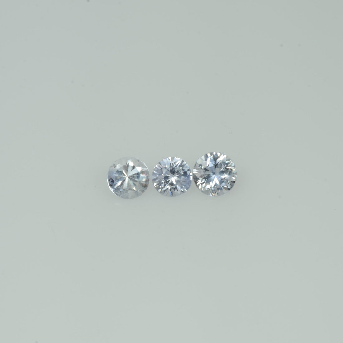 2.0-4.0 mm Natural Whitish Blue Sapphire Loose Vs Quality  Gemstone Round Diamond Cut - Thai Gems Export Ltd.