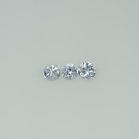 2.0-4.0 mm Natural Whitish Blue Sapphire Loose Vs Quality  Gemstone Round Diamond Cut - Thai Gems Export Ltd.