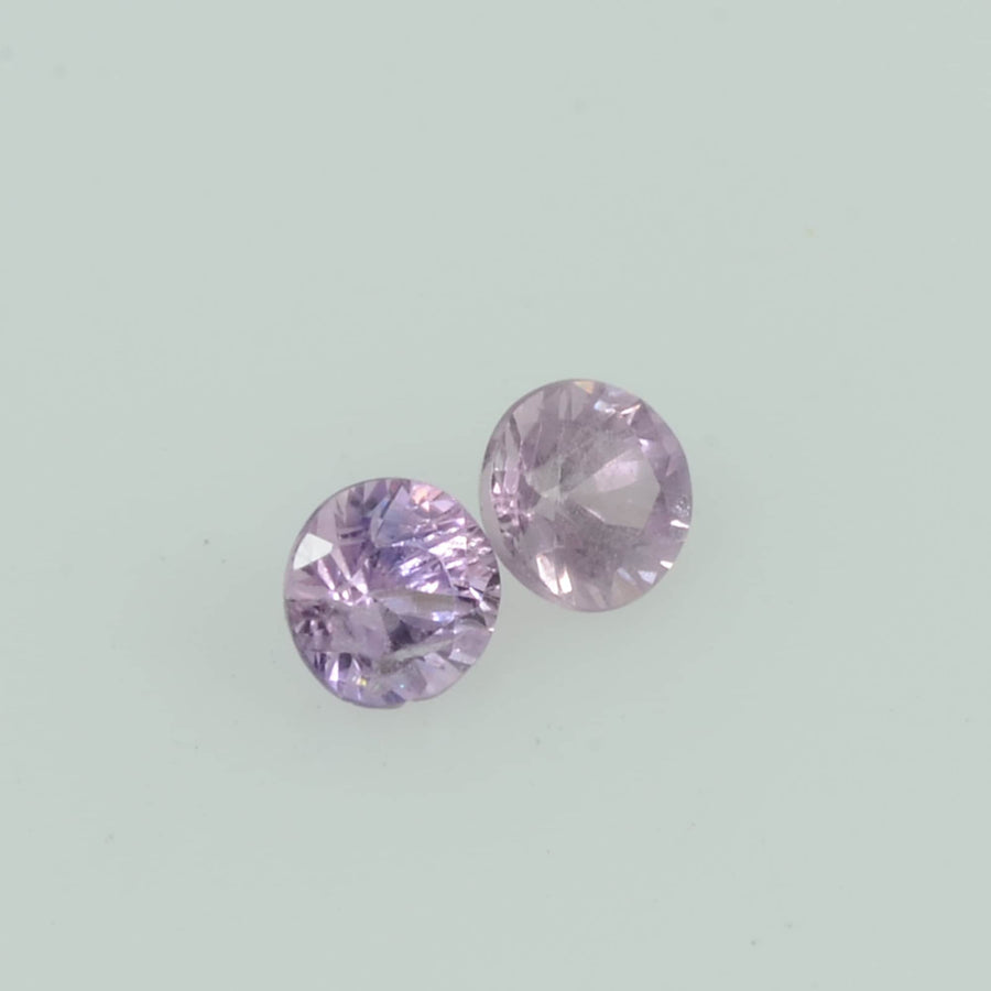 2.5-3.5 mm Natural Lavender Purple Sapphire Loose Gemstone VS Quality Round Diamond Cut