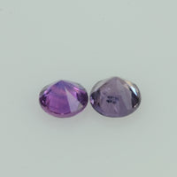 2.5-3.0 mm Natural Lavender Purple Sapphire Loose Gemstone Vs Quality Round Diamond Cut