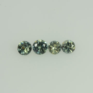 1.1 -3.5 mm Natural Greenish Yellow  Sapphire Loose Gemstone Round Diamond Cut Vs Quality Color