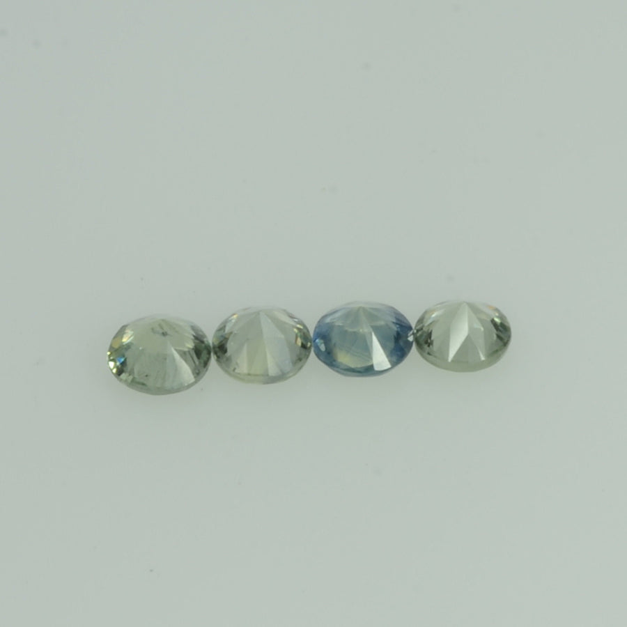 1.4-3.0 mm Natural Greenish Yellow Sapphire Loose Gemstone Round Diamond Cut Vs Quality Color