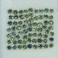 1.7-3.8 mm Natural Teal Green Sapphire Loose Gemstone Round Diamond Cut Vs Quality Color