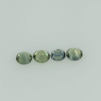 1.7-3.8 mm Natural Teal Green Sapphire Loose Gemstone Round Diamond Cut Vs Quality Color