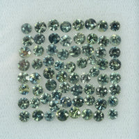 2.2-3.5 mm Natural Teal Green Sapphire Loose Gemstone Round Diamond Cut Color