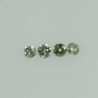 1.3- 3.2 mm Natural Yellowish Green Sapphire Loose Gemstone Round Diamond Cut Color