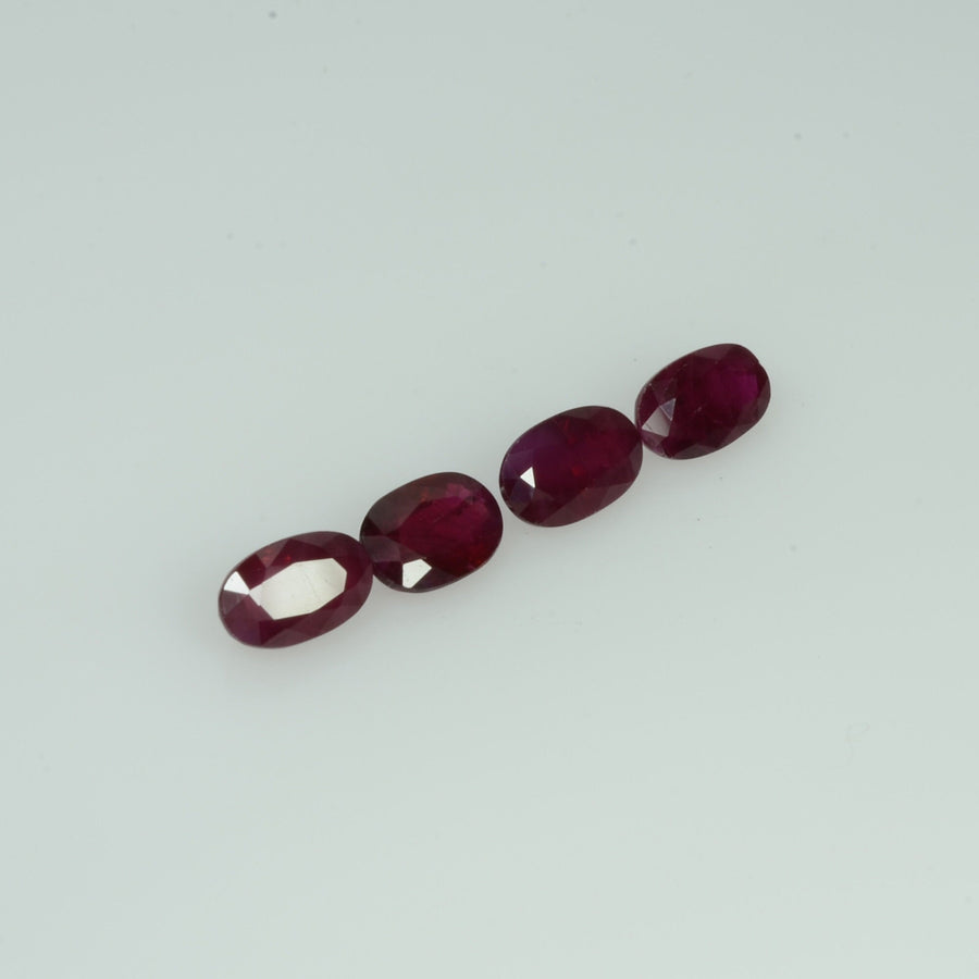 5x3 mm Natural Burma Ruby Loose Gemstone Oval Cut