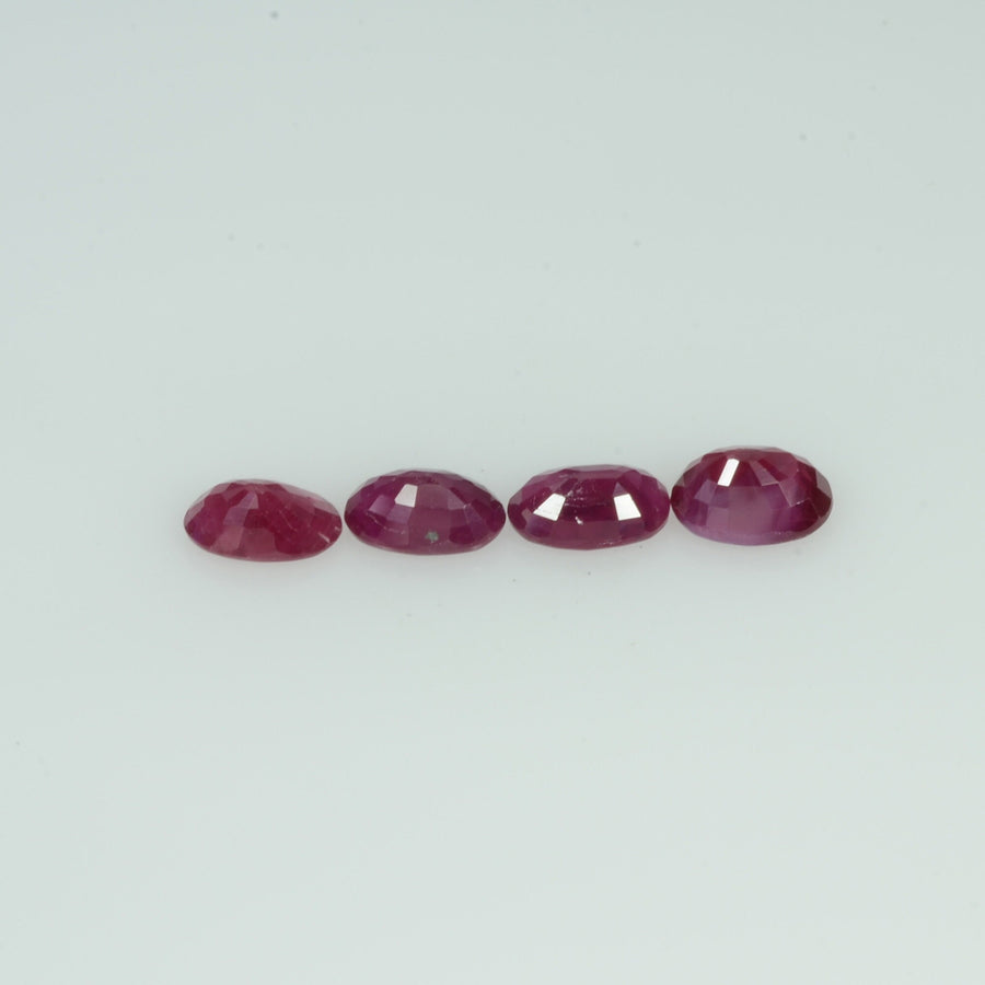 5x3 mm Natural Burma Ruby Loose Gemstone Oval Cut