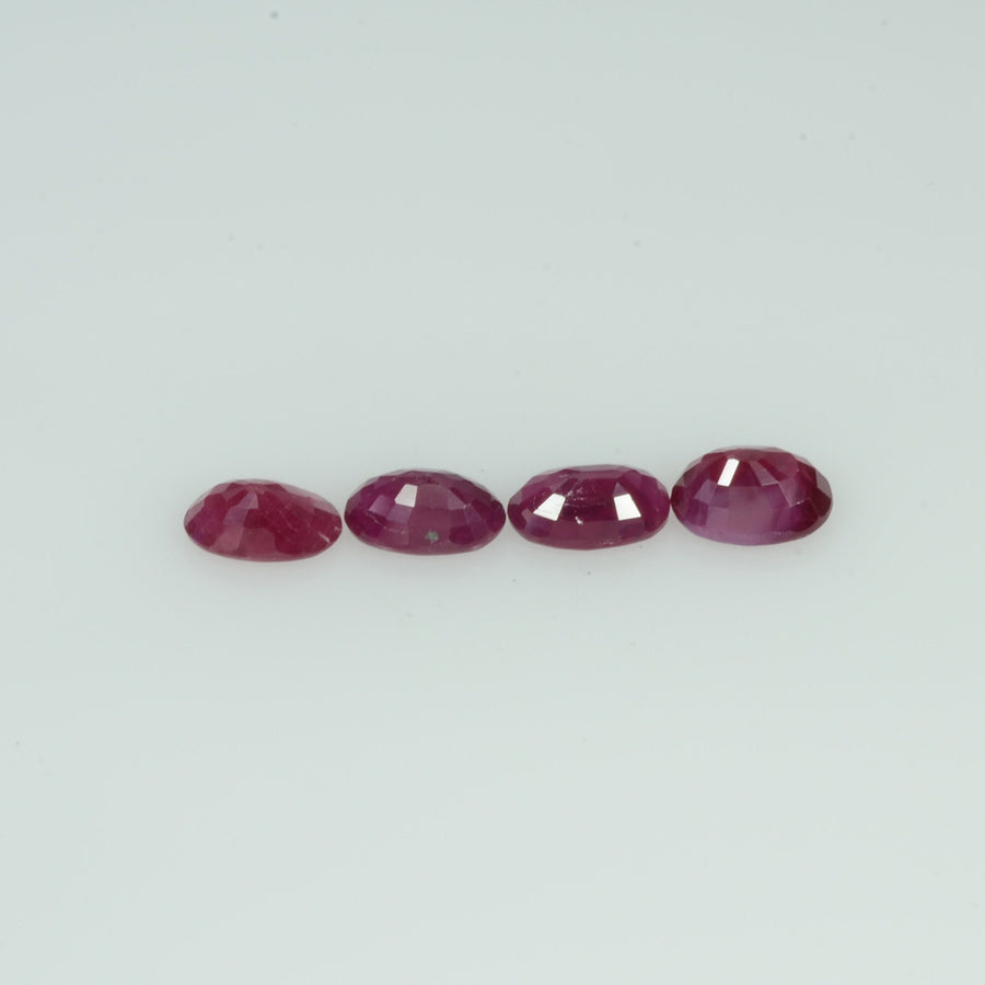 5x3 mm Natural Burma Ruby Loose Gemstone Oval Cut