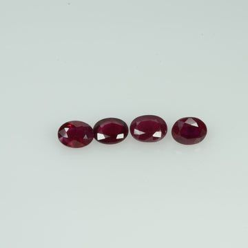 4.5x3.5 mm Natural Burma Ruby Loose Gemstone Oval Cut