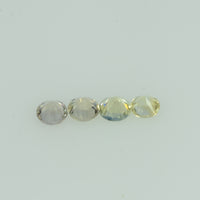 1.4- 4.0 mm Natural Yellowish Green Sapphire Loose Gemstone Round Diamond Cut Color