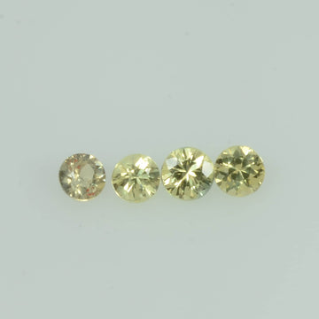 1.4- 4.0 mm Natural Yellow Sapphire Loose Gemstone Round Diamond Cut Color