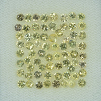 1.4- 4.0 mm Natural Yellow Sapphire Loose Gemstone Round Diamond Cut Color