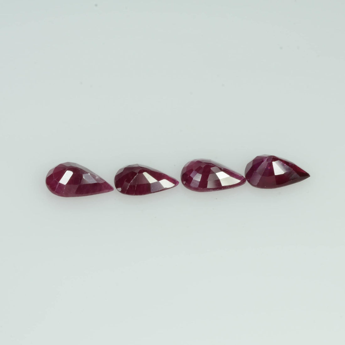 6x4 MM Natural Burma Ruby Loose Gemstone Pear Cut