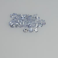 2.5-4.0   mm Natural Whitish Blue Sapphire Loose Cleanish Quality  Gemstone Round Diamond Cut - Thai Gems Export Ltd.