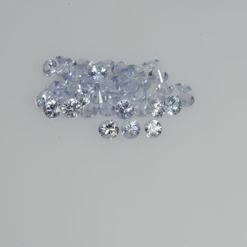 2.5-4.0   mm Natural Whitish Blue Sapphire Loose Cleanish Quality  Gemstone Round Diamond Cut - Thai Gems Export Ltd.