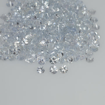 1.5-4.0 mm Natural Whitish Blue Sapphire Loose Cleanish Quality Gemstone Round Diamond Cut